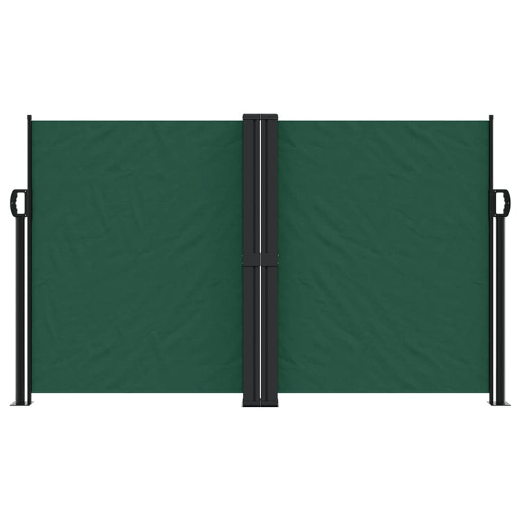 Pare-brise Vidaxl extensible 140x1000 cm vert foncé