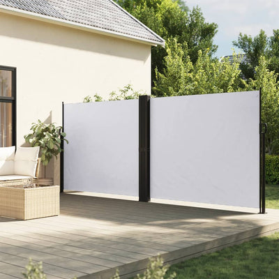 Pare-brise vidaxl extensible 160x1000 cm blanc