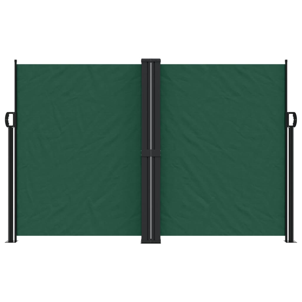 Pare-brise Vidaxl extensible 160x1000 cm vert foncé