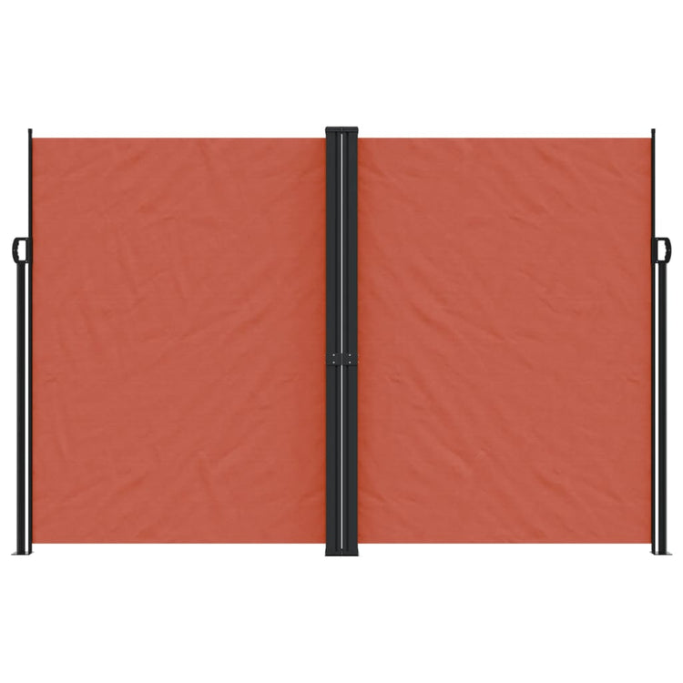 Pare-brise Vidaxl extensible 220x1000 cm en terre cuite -colored