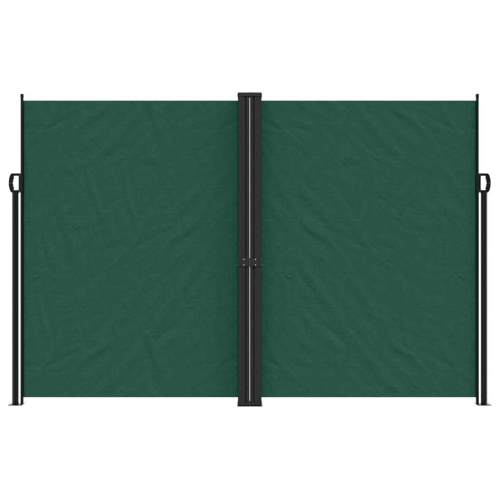Pare-brise Vidaxl extensible 220x1000 cm vert foncé