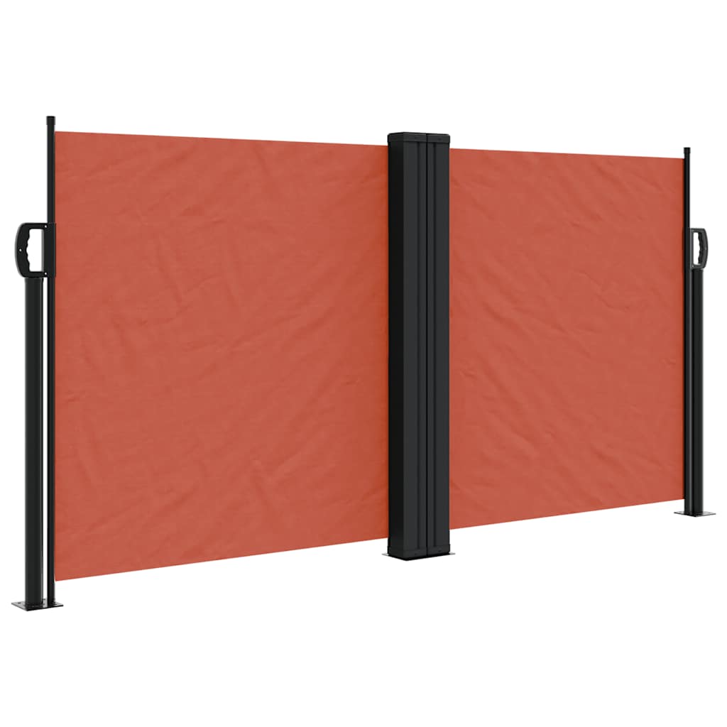 Pare-brise Vidaxl extensible 120x1200 cm Colore en terre cuite