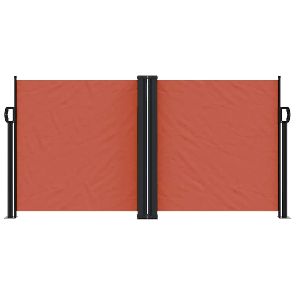 Pare-brise Vidaxl extensible 120x1200 cm Colore en terre cuite