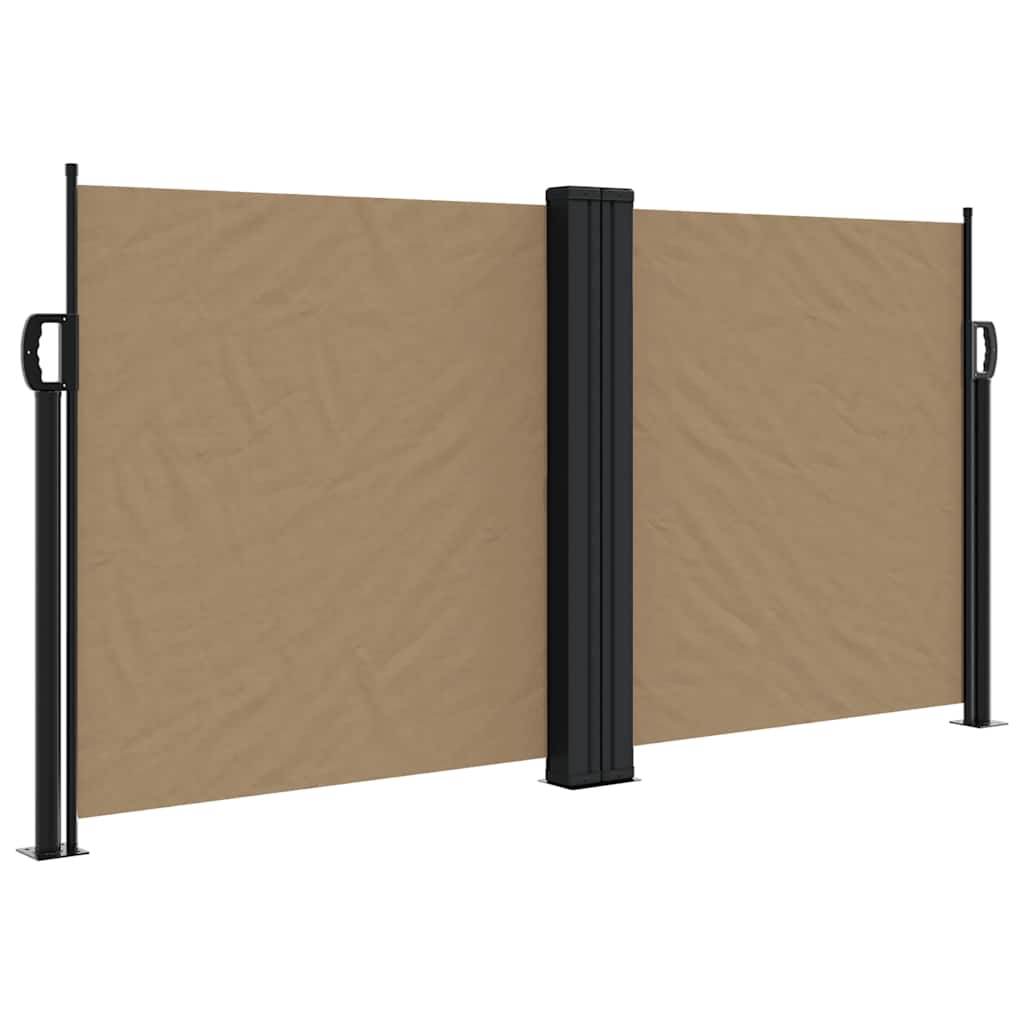 Pare-brise vidaxl extensible 120x1200 cm taupe