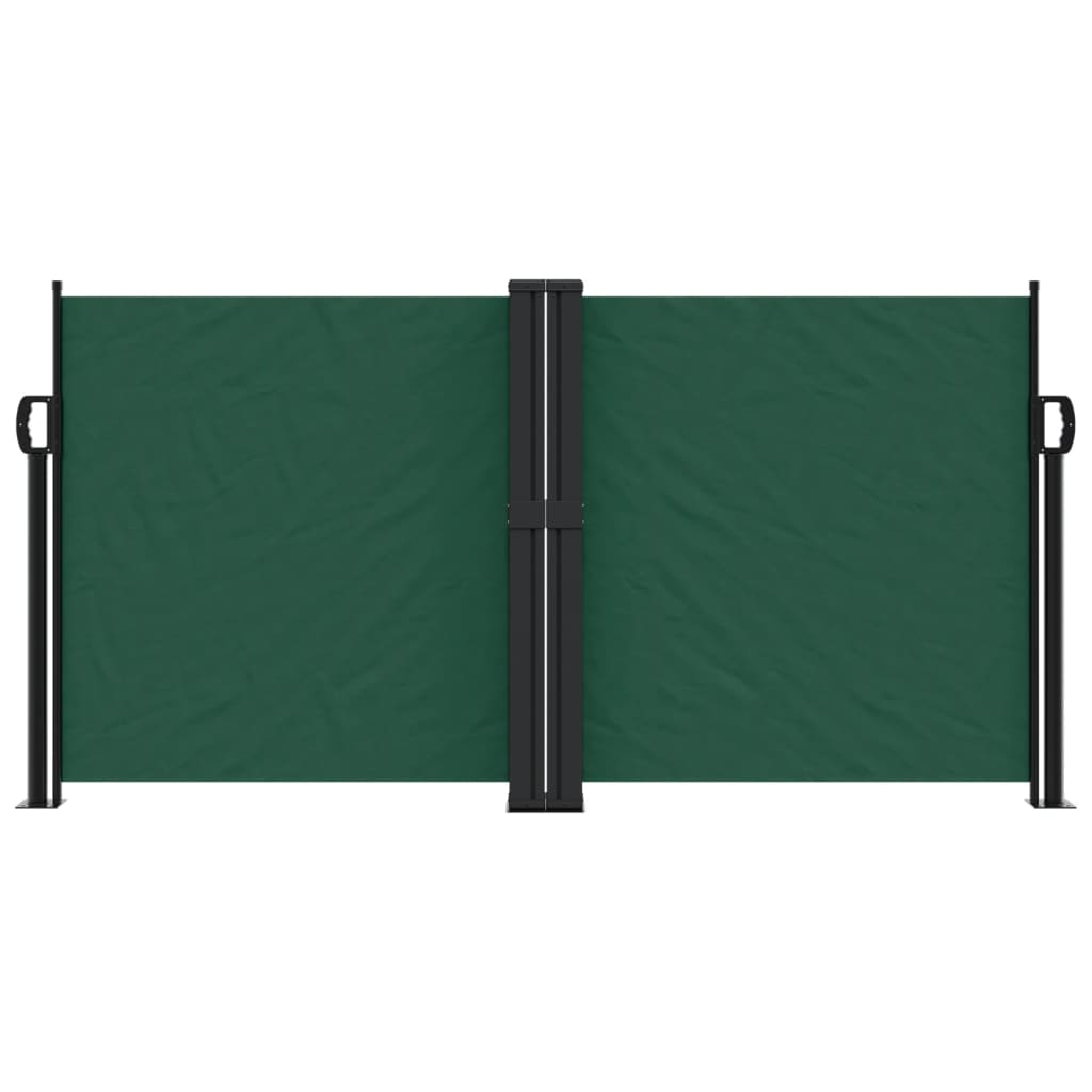 Pare-brise Vidaxl extensible 120x1200 cm vert foncé