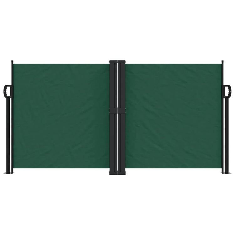 Pare-brise Vidaxl extensible 120x1200 cm vert foncé