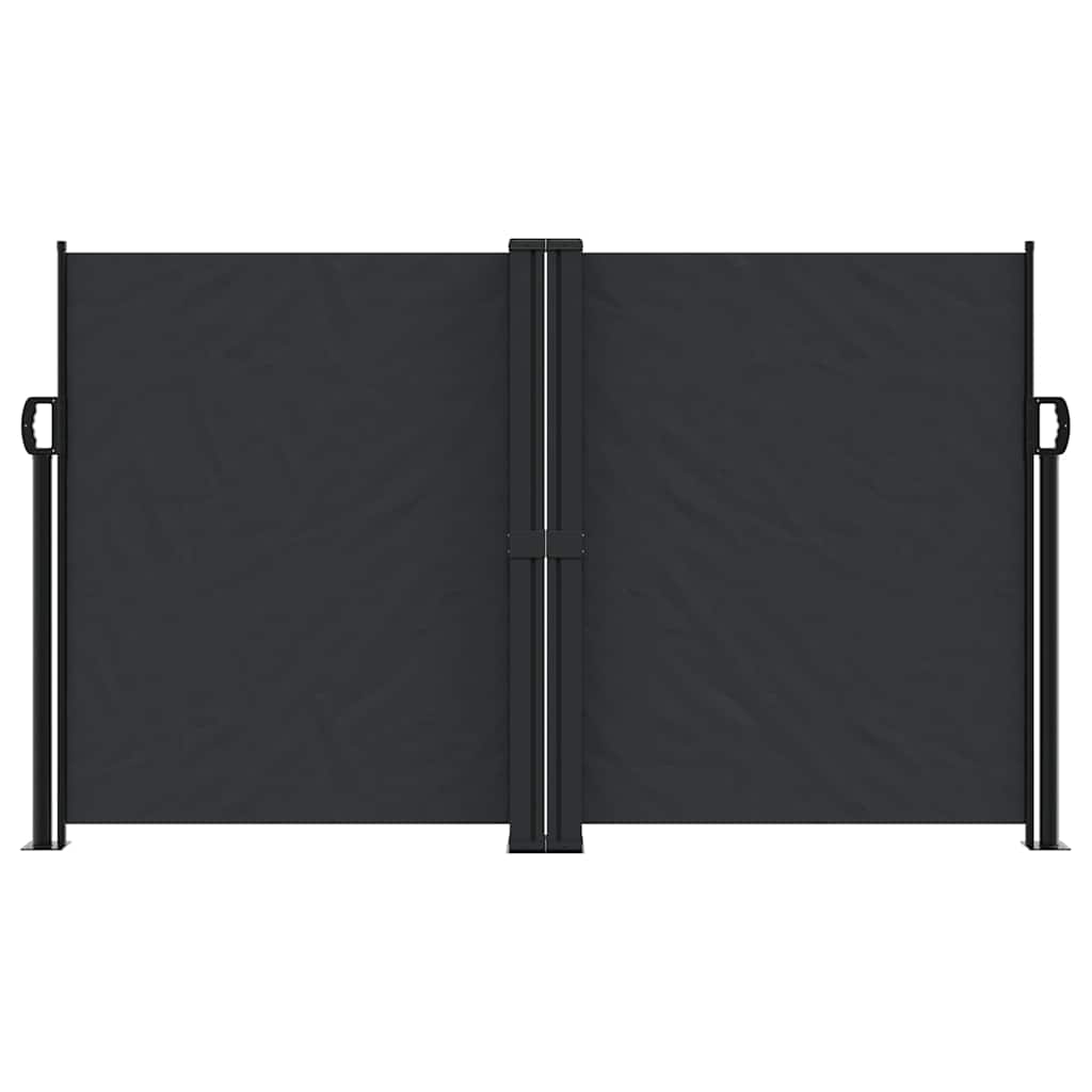Pare-brise Vidaxl extensible 140x1200 cm noir