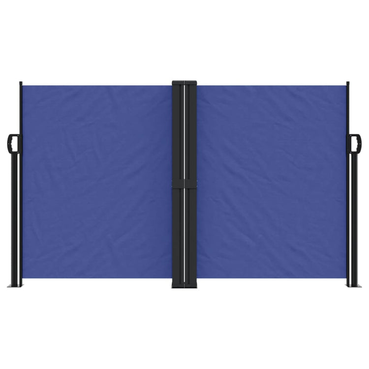 Pare-brise Vidaxl extensible 140x1200 cm bleu