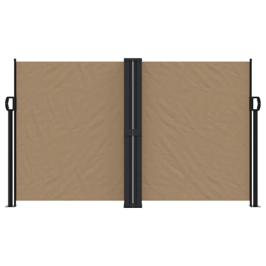 Pare-brise Vidaxl extensible 140x1200 cm taupe