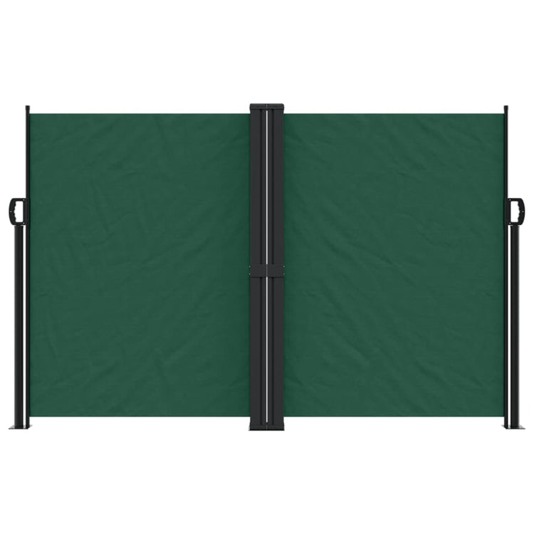 Pare-brise Vidaxl extensible 160x1200 cm vert foncé