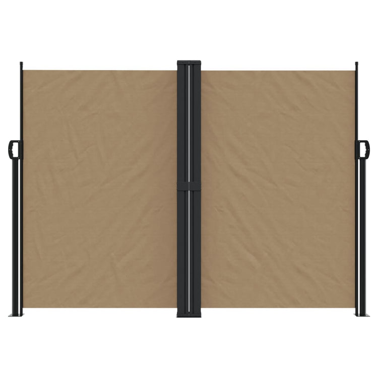 Pare-brise vidaxl extensible 180x1200 cm taupe