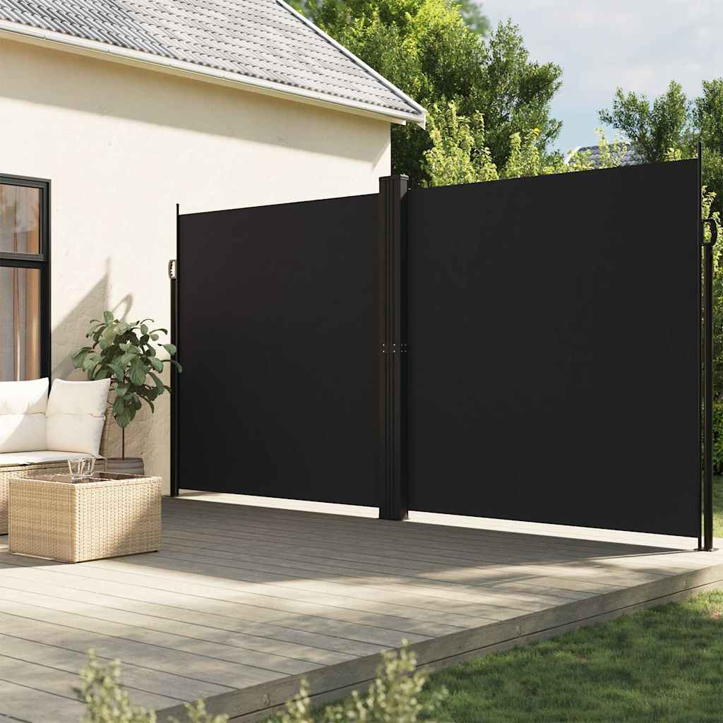 Écran de jardin vidaxl extensible 200x1200 cm noir
