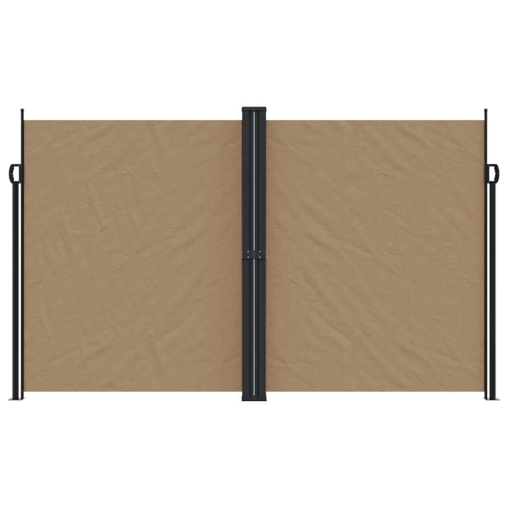 Pare-brise vidaxl extensible 200x1200 cm taupe