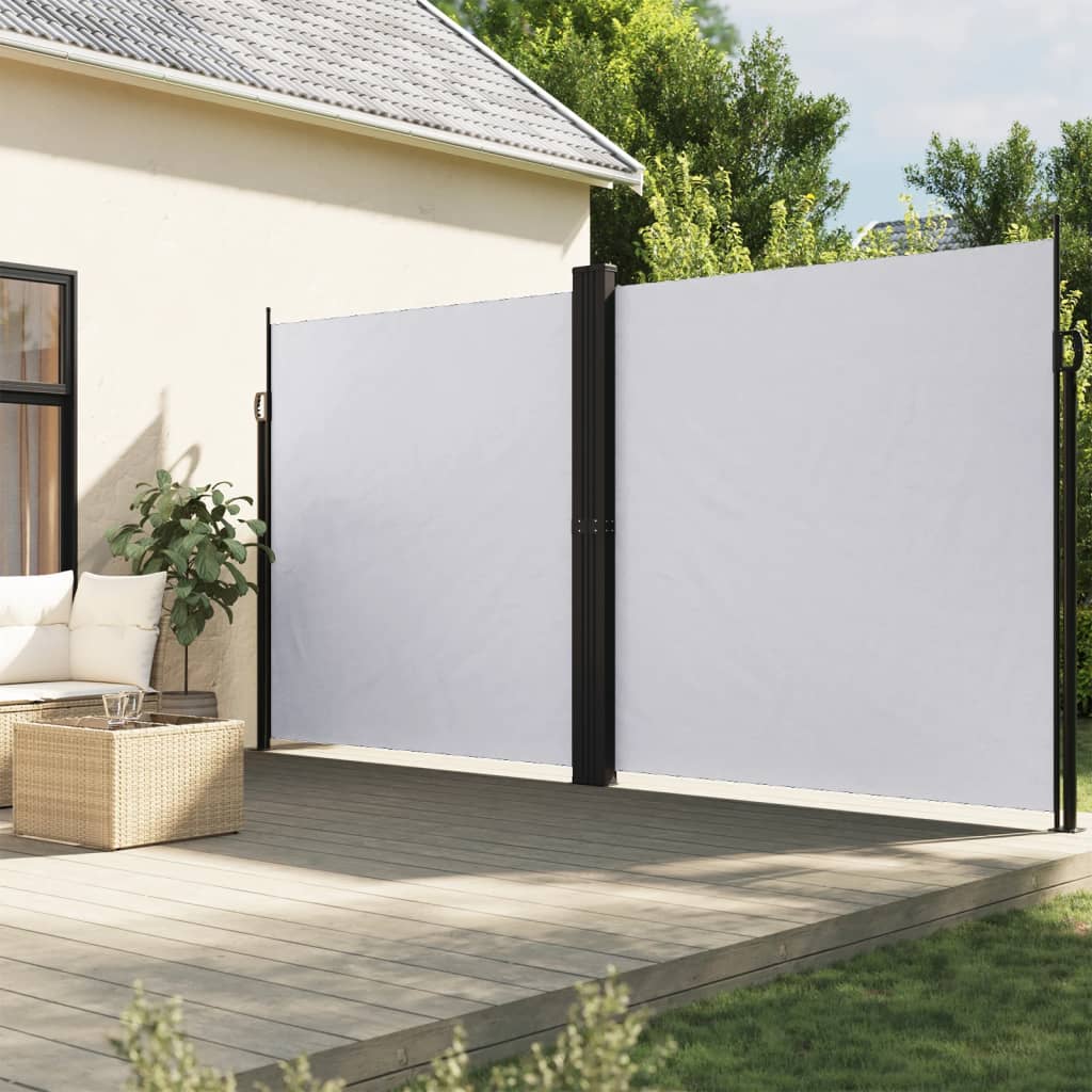 Pare-brise Vidaxl extensible 220x1200 cm blanc