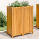 Planteur vidaxl avec doublure 84x42x100 cm en bois d'acacia solide