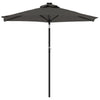 Parasol vidaxl avec poteau en acier 225x225x2121 cm anthracite -colored