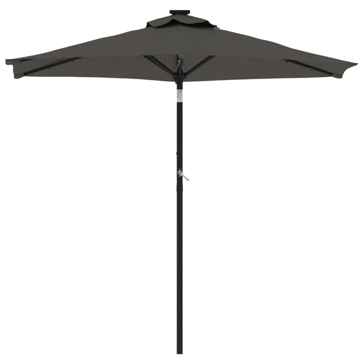Parasol vidaxl avec poteau en acier 225x225x2121 cm anthracite -colored