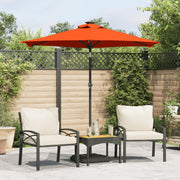 Vidaxl Parasol avec poteau en acier 225x225x212 cm en terre cuite -colored - afbeelding 1