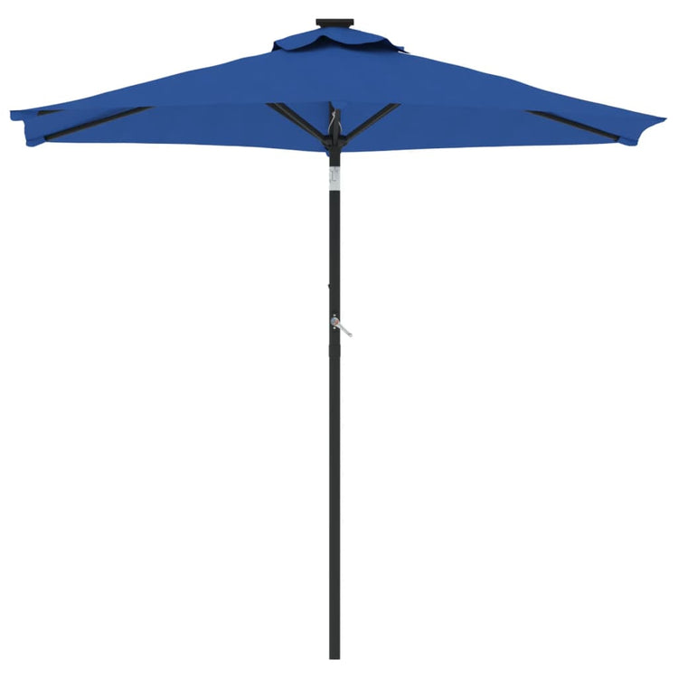 Parasol vidaxl avec poteau en acier 225x225x212 cm bleu azure
