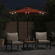 Parasol vidaxl avec LED et poteau en acier 225x225x212 cm en terre cuite - afbeelding 3