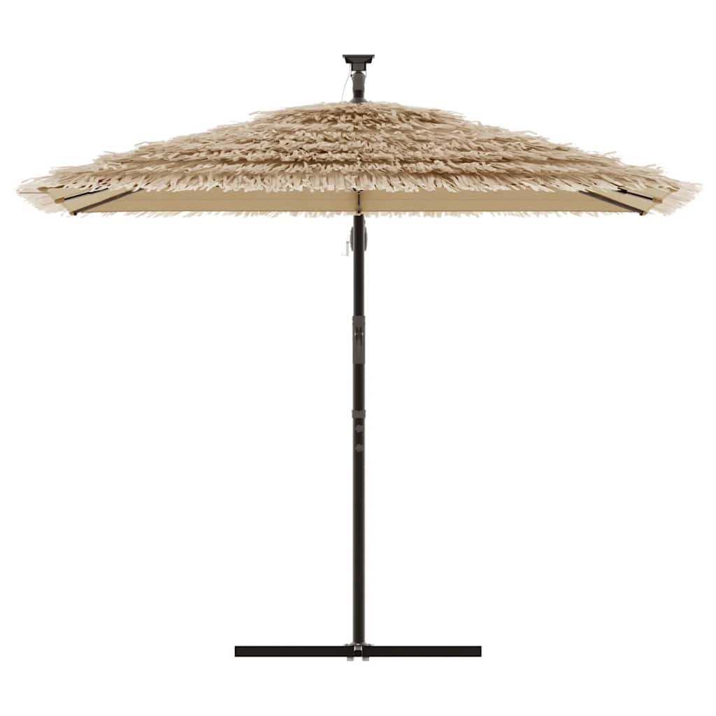 Parasol vidaxl avec poteau en acier 246x246x230 cm brun