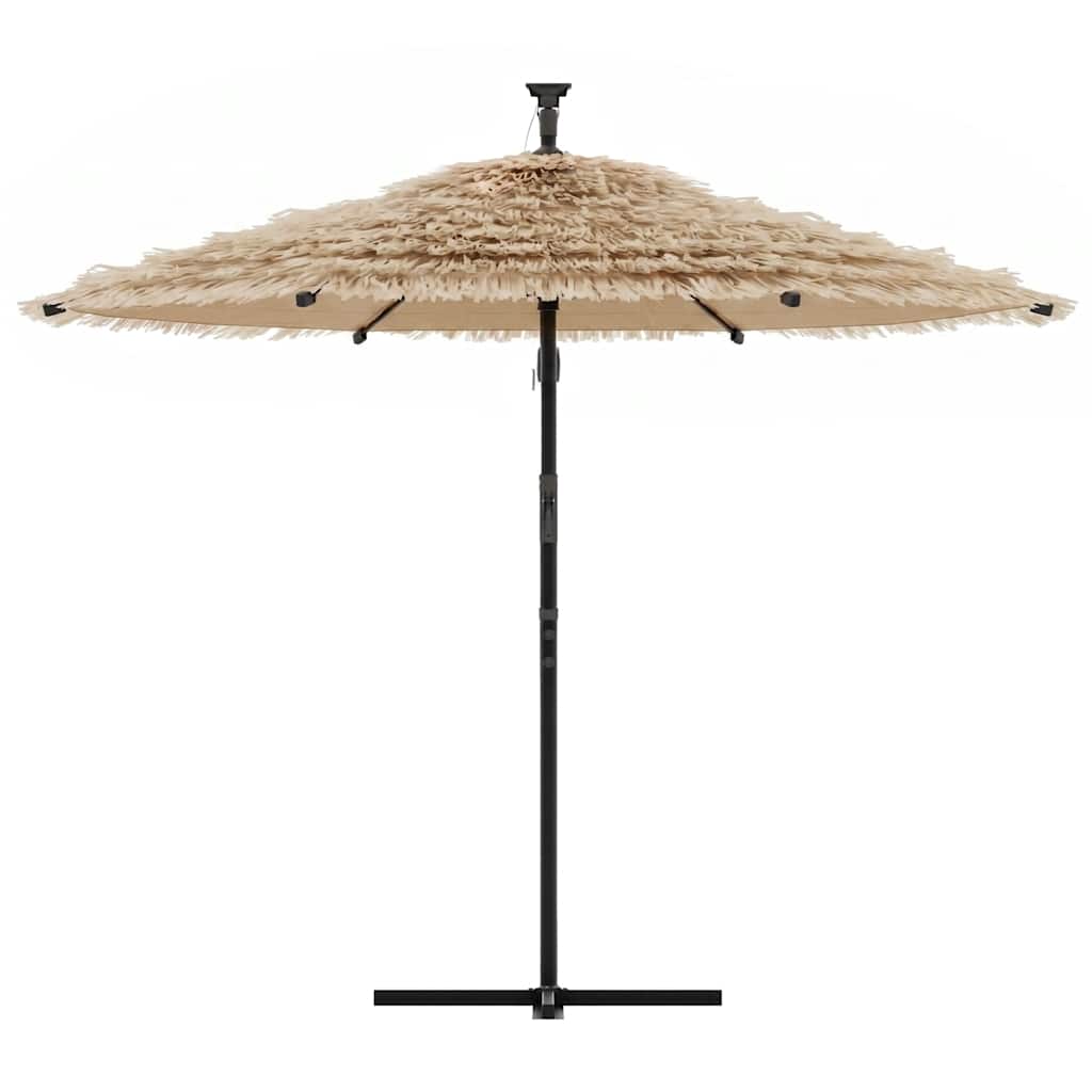 Parasol vidaxl avec poteau en acier 269x269x235 cm brun