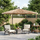 Parasol vidaxl avec poteau en acier 269x269x235 cm brun