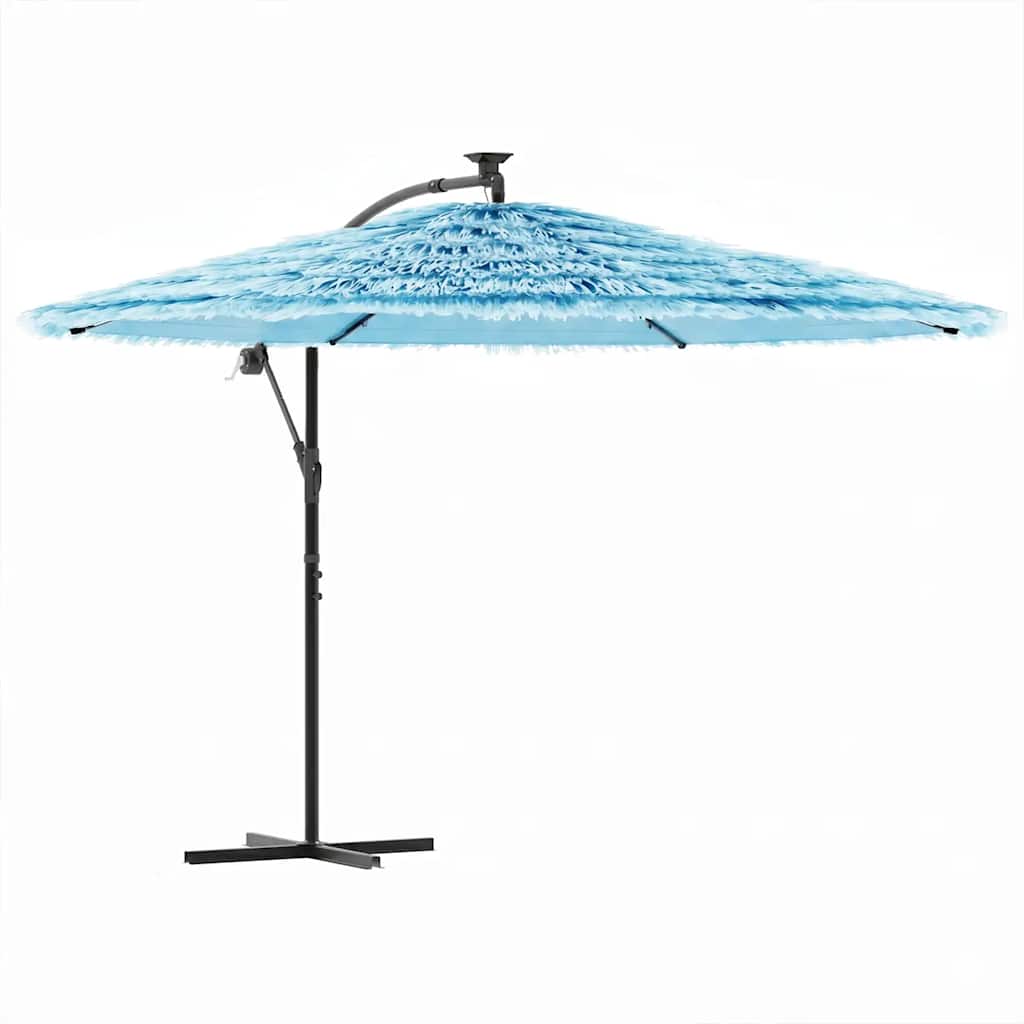 Parasol vidaxl avec poteau en acier 269x269x235 cm bleu