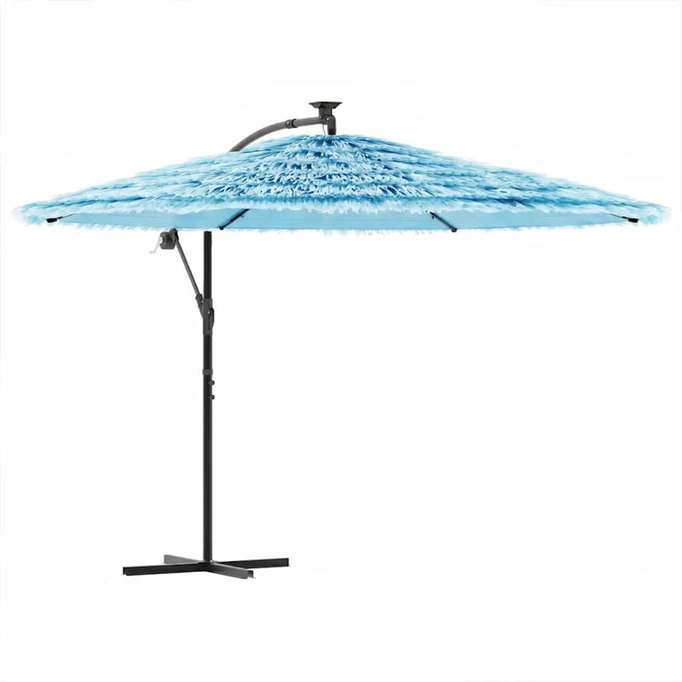 Parasol vidaxl avec poteau en acier 269x269x235 cm bleu