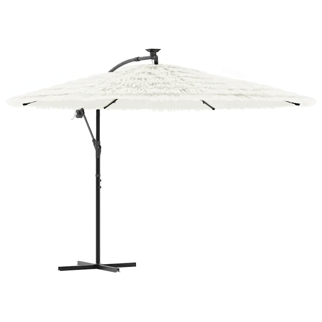 Parasol vidaxl avec poteau en acier 269x269x235 cm blanc