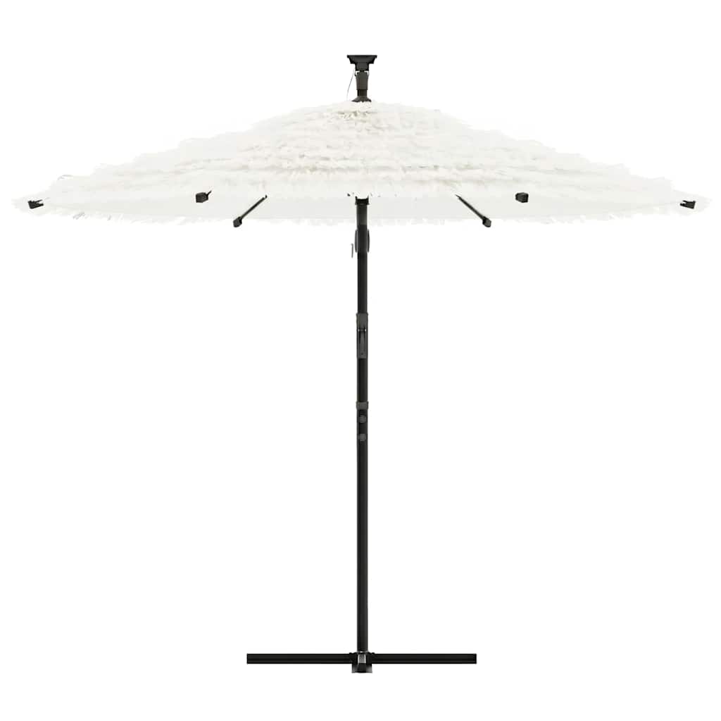 Parasol vidaxl avec poteau en acier 269x269x235 cm blanc