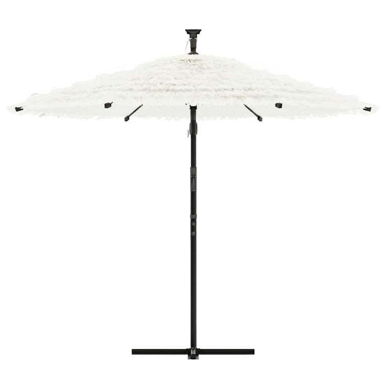Parasol vidaxl avec poteau en acier 269x269x235 cm blanc