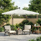 Parasol vidaxl avec poteau en acier 269x269x235 cm blanc