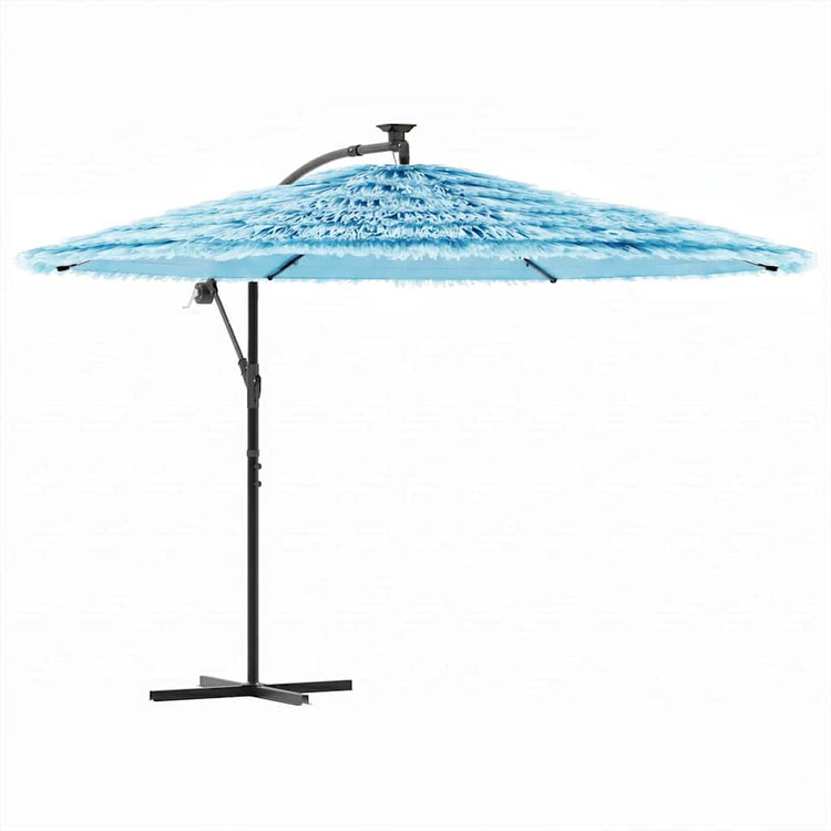 Parasol vidaxl avec poteau en acier 290x290x238 cm bleu