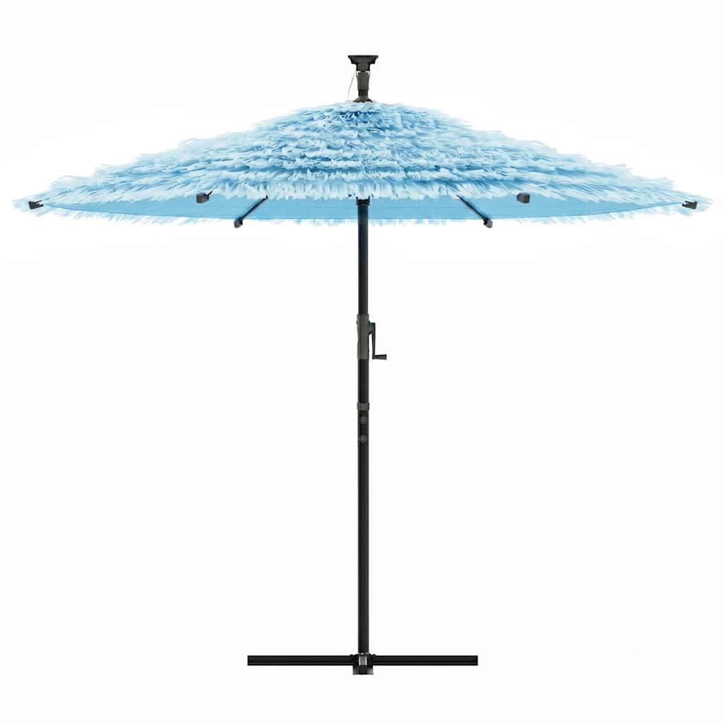 Parasol vidaxl avec poteau en acier 290x290x238 cm bleu
