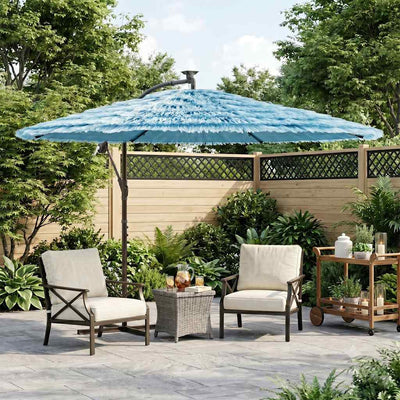 Parasol vidaxl avec poteau en acier 290x290x238 cm bleu