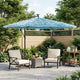 Parasol vidaxl avec poteau en acier 290x290x238 cm bleu