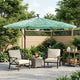 Vidaxl parasol avec poteau en acier 290x290x238 cm vert