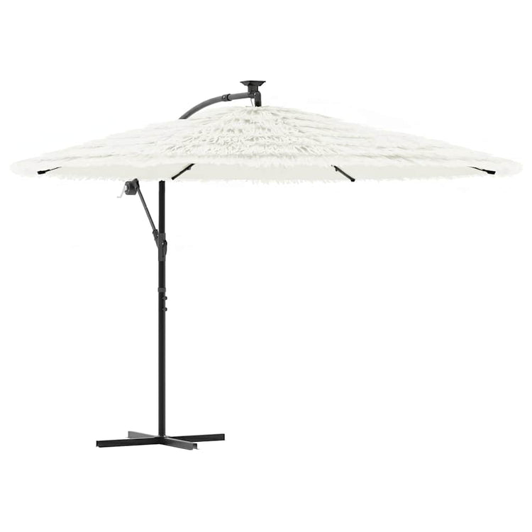 Parasol vidaxl avec poteau en acier 290x290x238 cm blanc