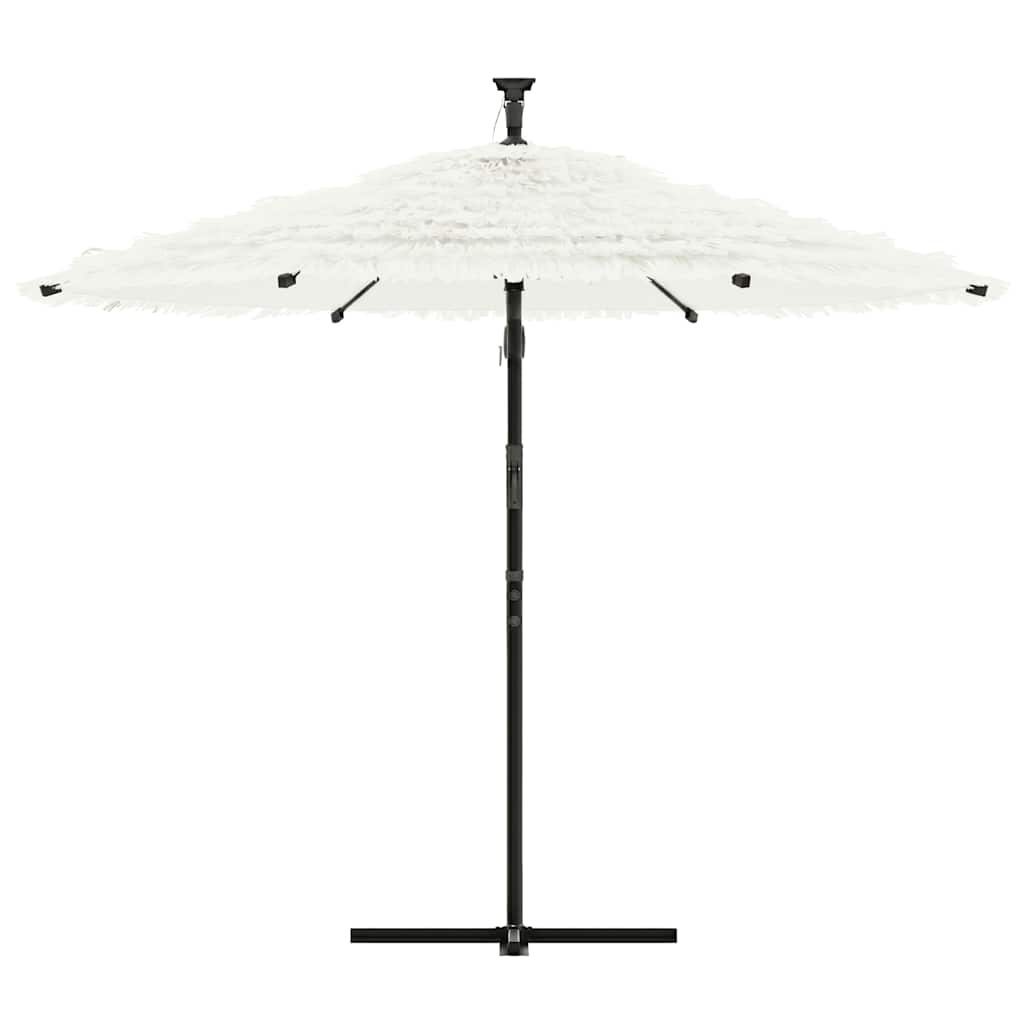 Parasol vidaxl avec poteau en acier 290x290x238 cm blanc
