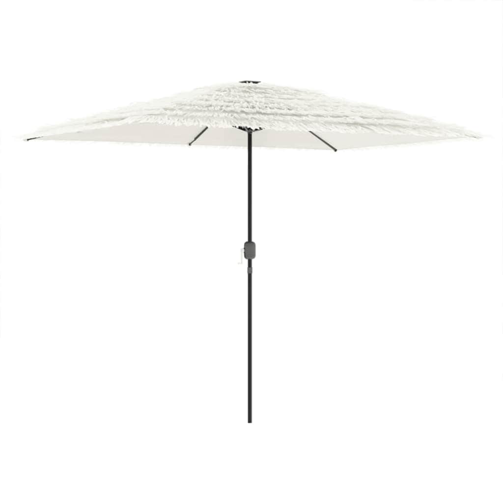 Parasol vidaxl avec poteau en acier 300x200x250 cm blanc