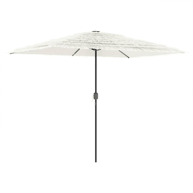Parasol vidaxl avec poteau en acier 300x200x250 cm blanc