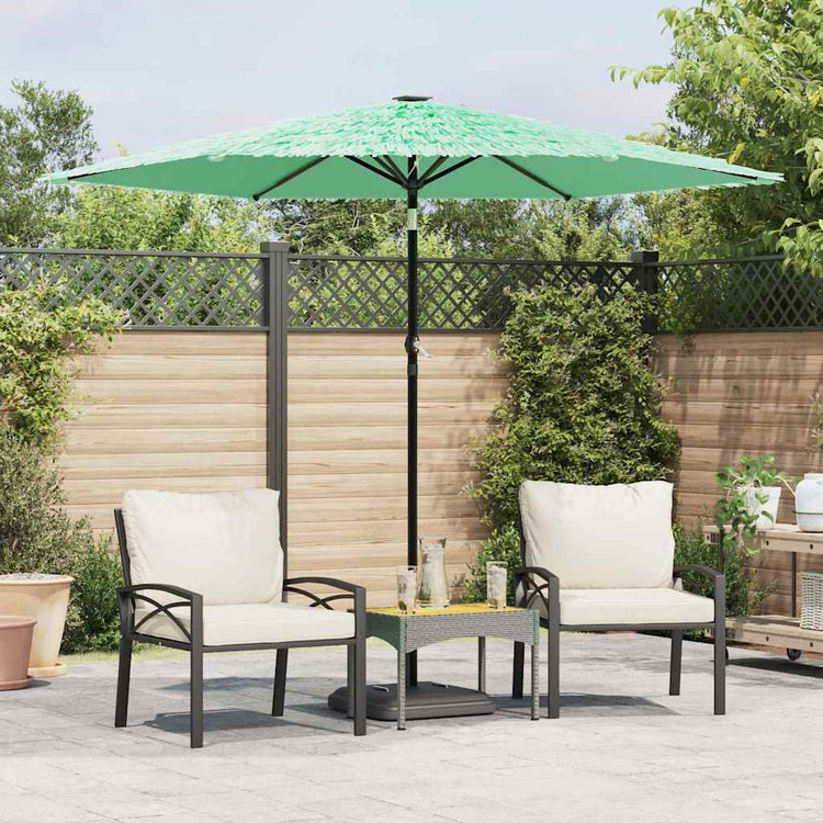 Vidaxl parasol avec poteau en acier 268x268x226 cm vert