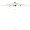 Parasol vidaxl avec poteau en acier 268x268x226 cm blanc
