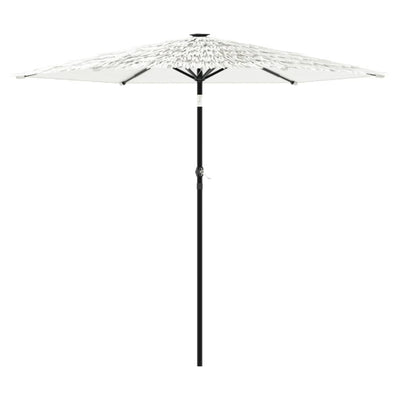 Parasol vidaxl avec poteau en acier 268x268x226 cm blanc