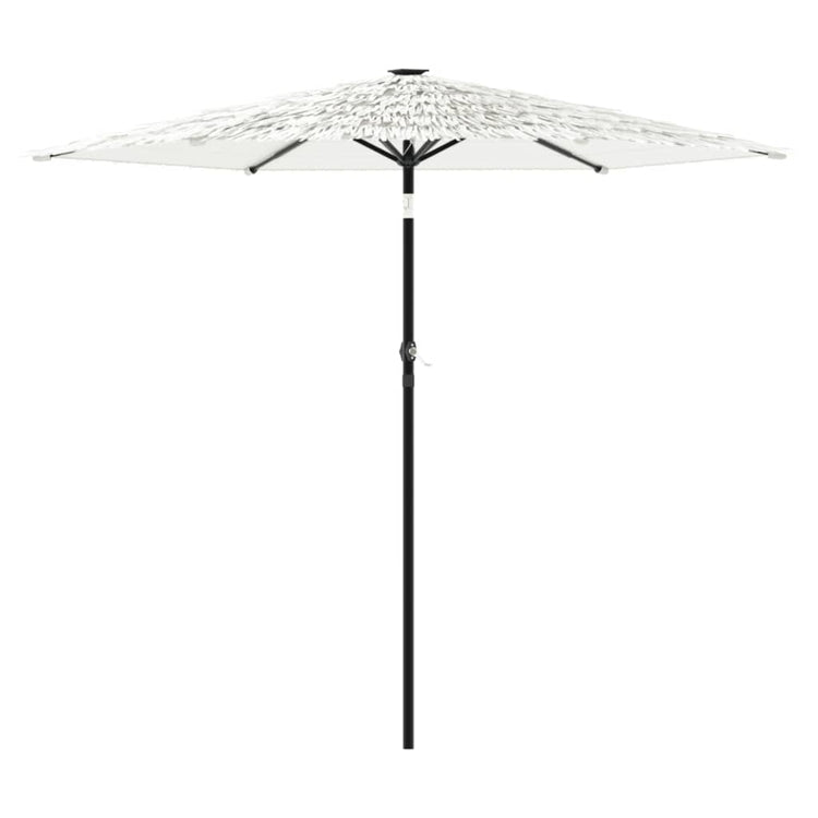 Parasol vidaxl avec poteau en acier 268x268x226 cm blanc