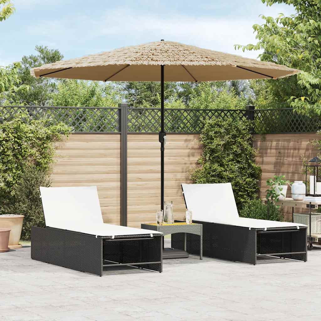 Parasol vidaxl avec poteau en acier 324x324x247 cm brun