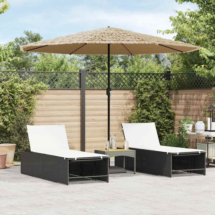 Parasol vidaxl avec poteau en acier 324x324x247 cm brun