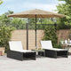 Parasol vidaxl avec poteau en acier 324x324x247 cm brun