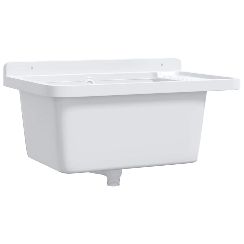 Vidaxl puits mur-60x40x28 cm de résine blanc